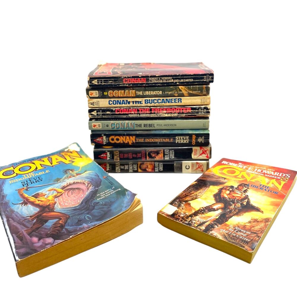 Lot of 10 Vintage Conan The Barbarian Paperback Books Mixed Publishers